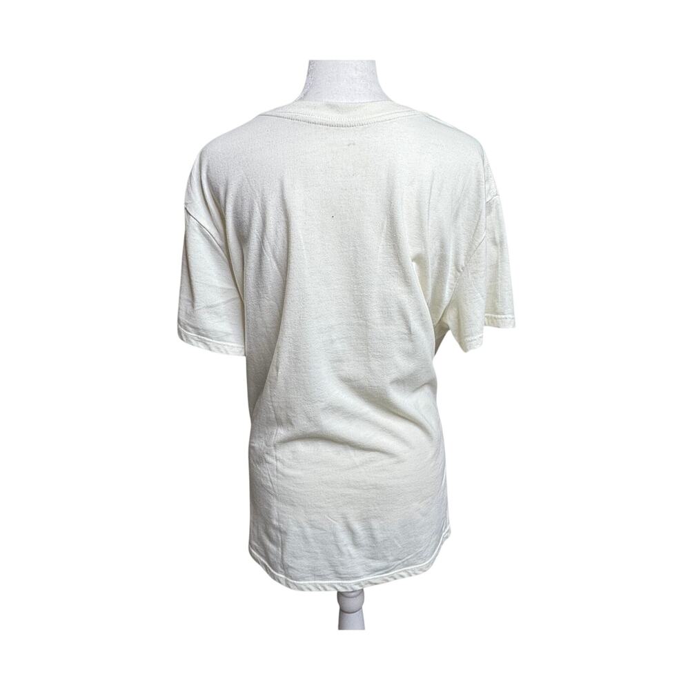 MTV Ivory Cream Floral Graphic T-Shirt Size Large - Picture 6 of 9